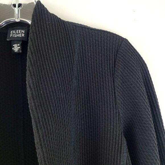 EILEEN FISHER waffle knit open cardigan - Picture 3 of 7